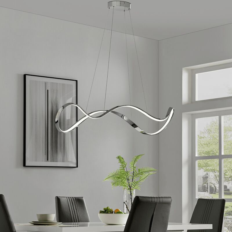 Xiamen Chandelier Chrome Metal Integrated LED Dimmable