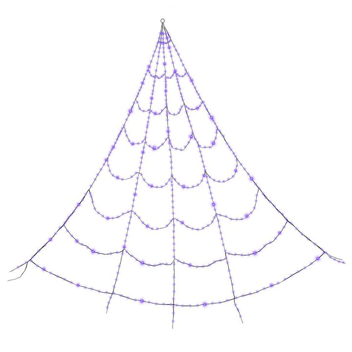 Haunted Hill Farm HHF 12-FT Spider Web, Dual Color with 3 Function