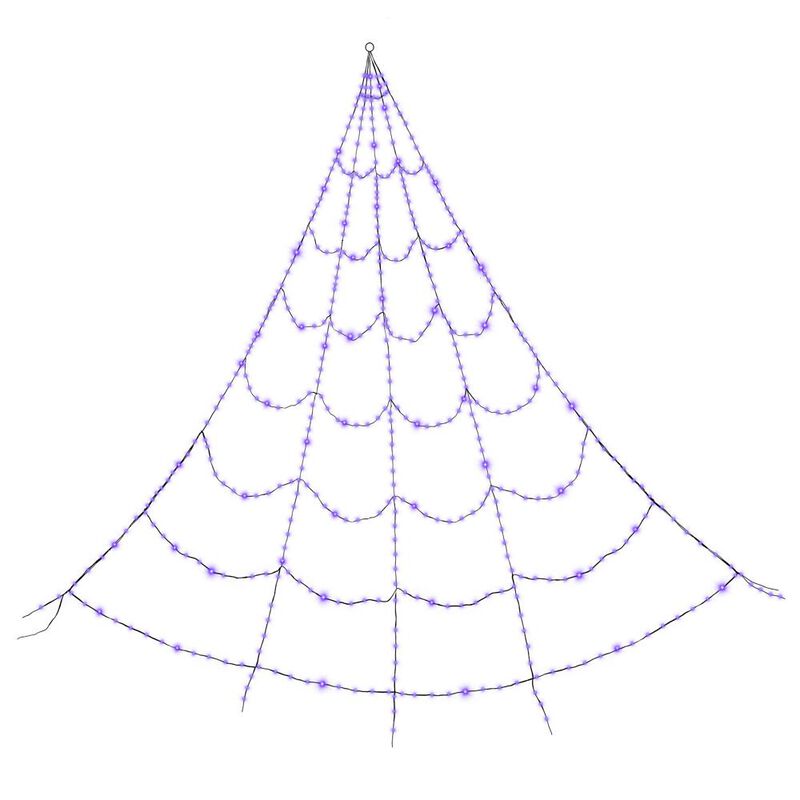 Haunted Hill Farm HHF 12-FT Spider Web, Dual Color with 3 Function