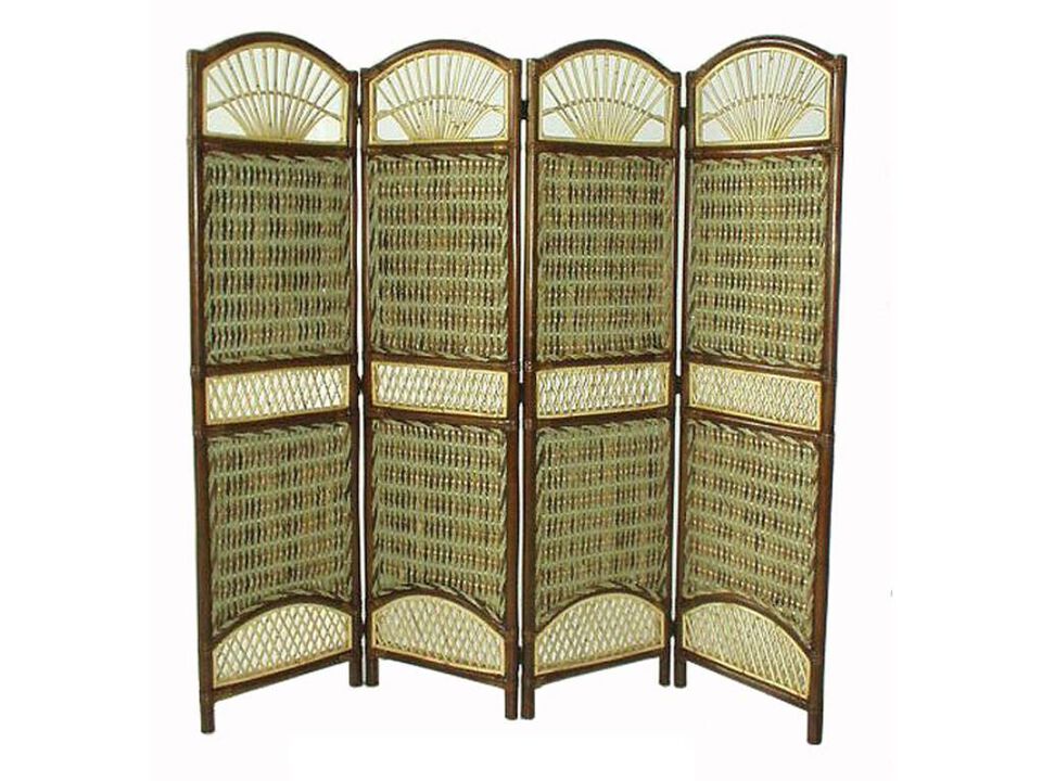Seagrass Tropical             4 Panel Screen Divider