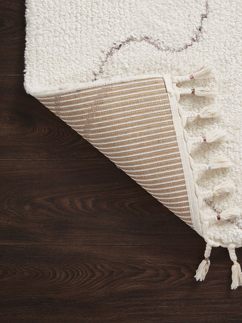Ronnie RON04 Ivory/Natural 18" x 18" Sample Rug