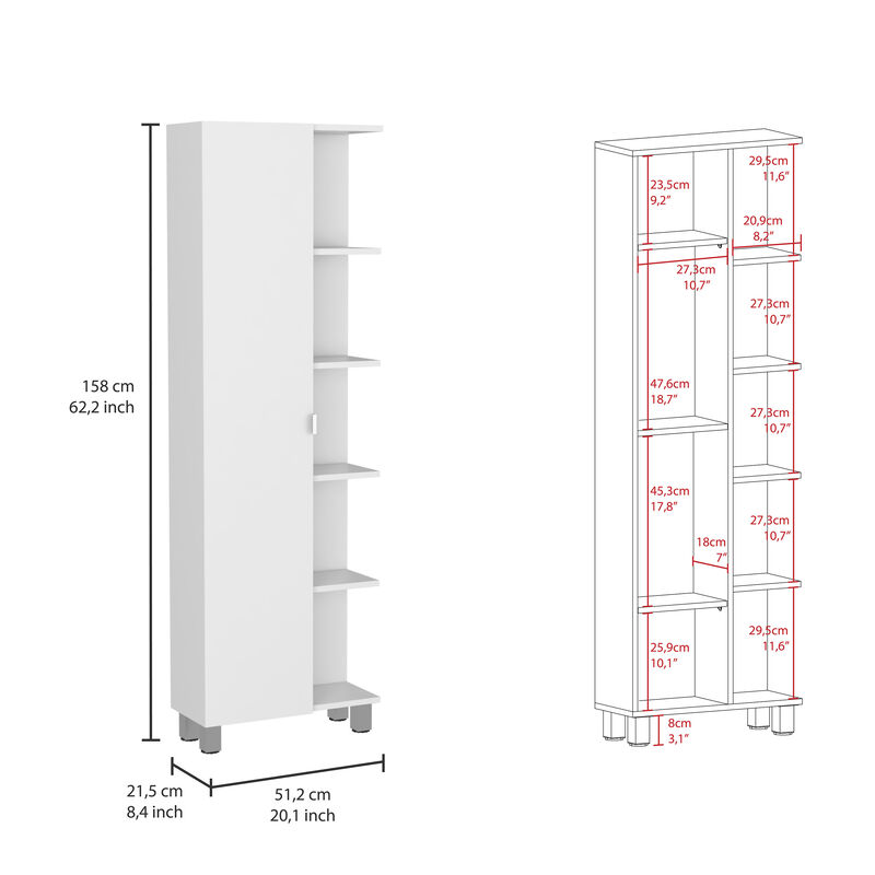 Corner Cabinet Womppi, Bathroom, White