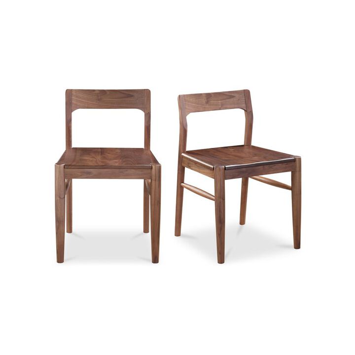 Moe�s Owing Dining Chair Walnut-Set Of Two