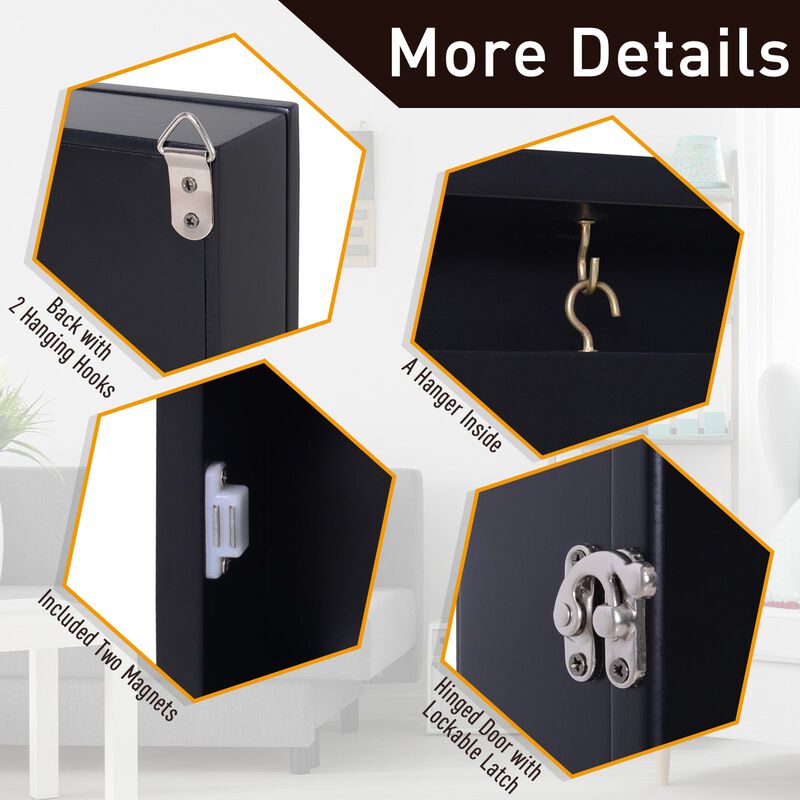 Memorabilia Showcase: 32"x24" Black Acrylic Sports Jersey Display Case
