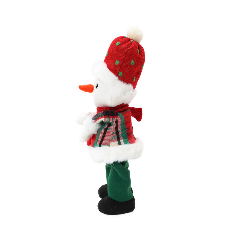LuxenHome Animated Singing 16" Tall Snowman Holiday Decoration, Battery Operated
