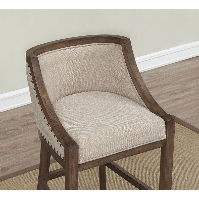 Michelle 26" Bar Stool - Warm Brown