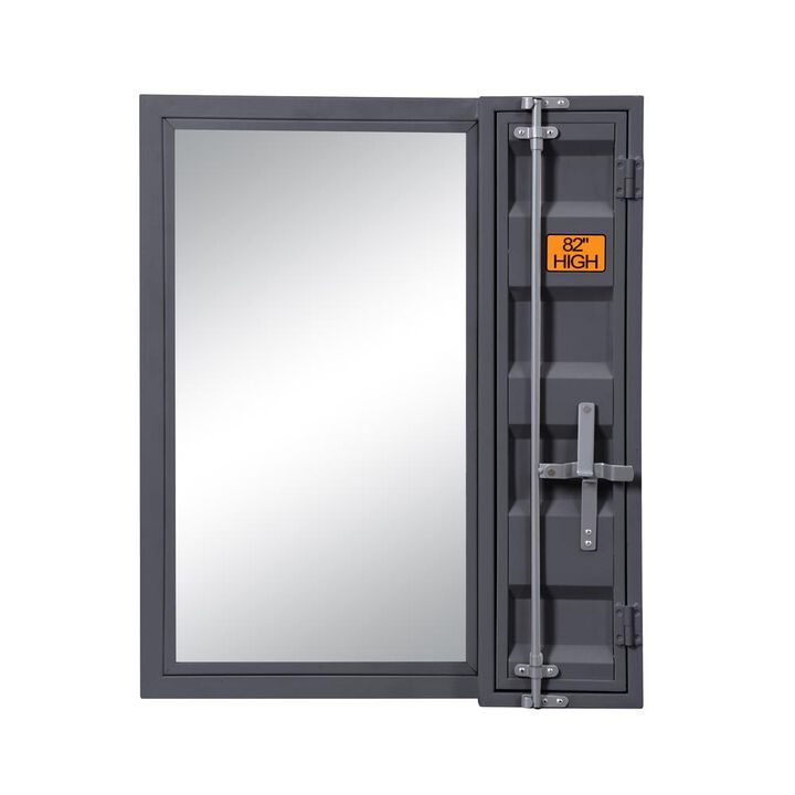 Acme Furniture Cargo Vanity Mirror, Gunmetal