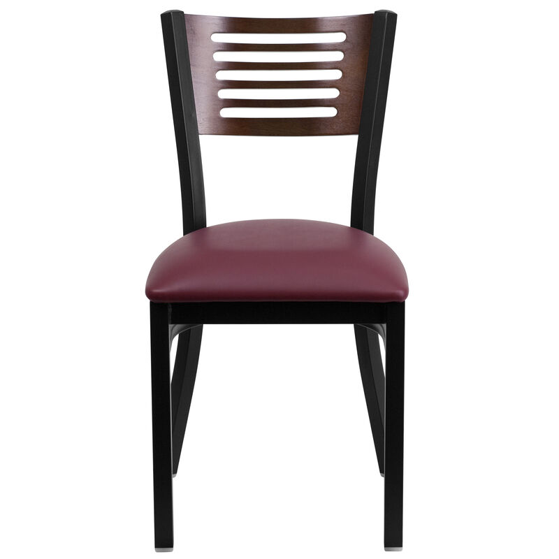 Bk/Mah Slat Chair- Seat