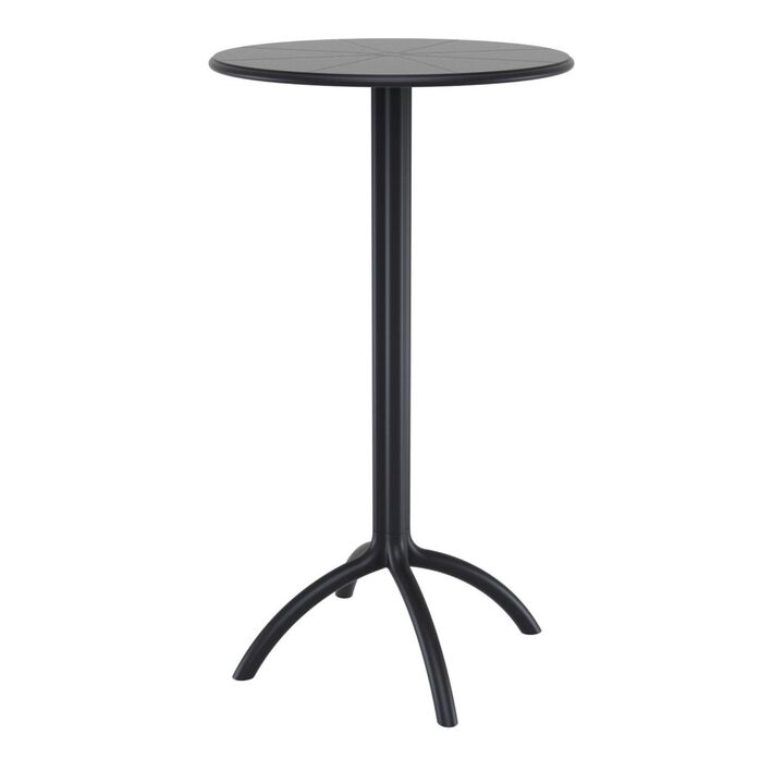 42.5" Gray Durable Round Outdoor Patio Bar Table