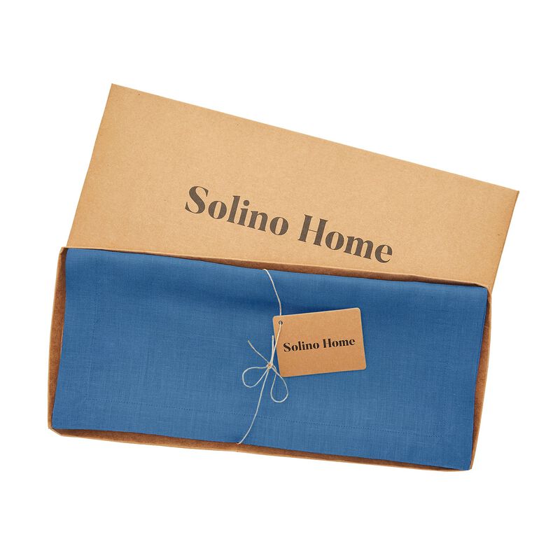 Solino Home 100% Pure Linen Table Runner | Fete for Valentine;s