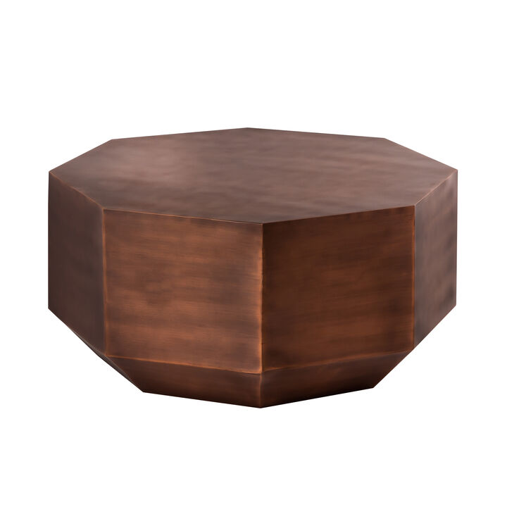 Pasargad Home Byzantine Dorian Copper Finish Cofeetable