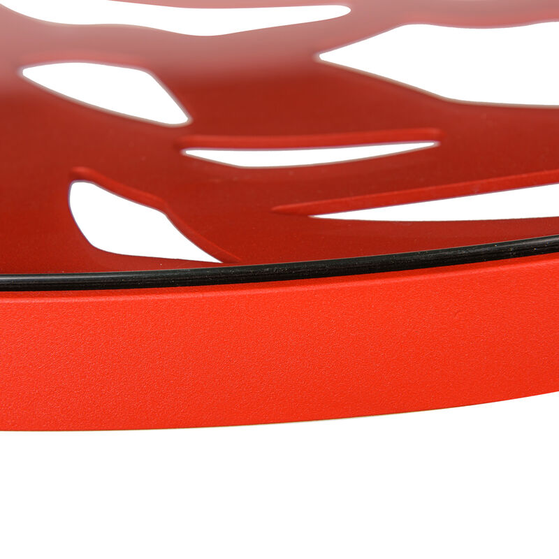 LeisureMod Devon Tree Design Glass Top Aluminum Base Outdoor End Table