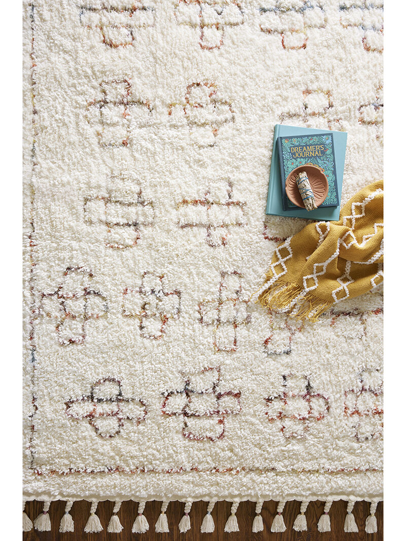 Ronnie RON05 Ivory/Sunset 18" x 18" Sample Rug