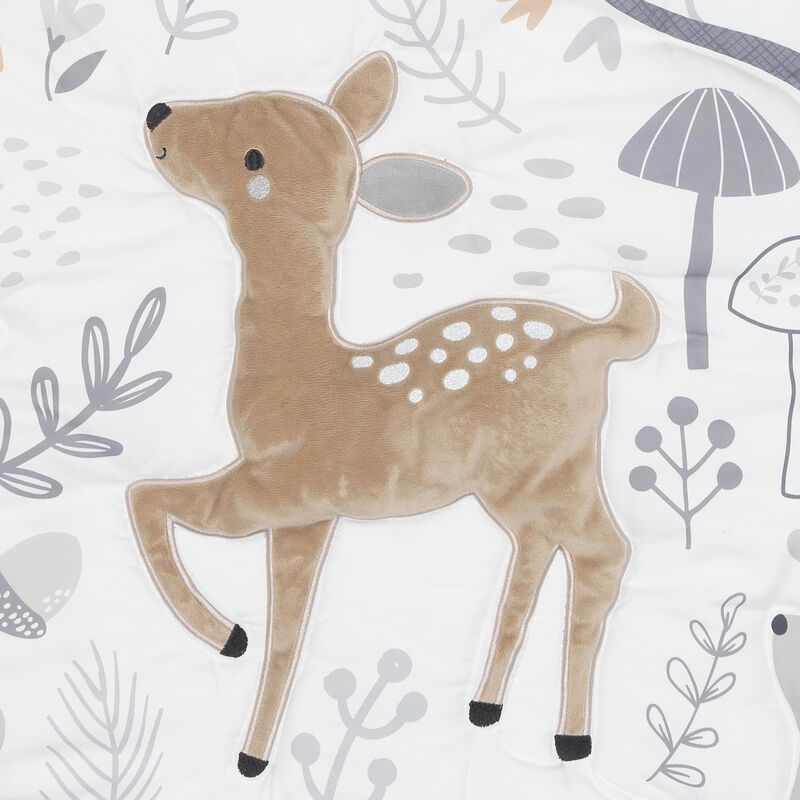 Bedtime Originals Deer Park 3-Piece Crib Bedding Set - Gray, Animals, Woodland