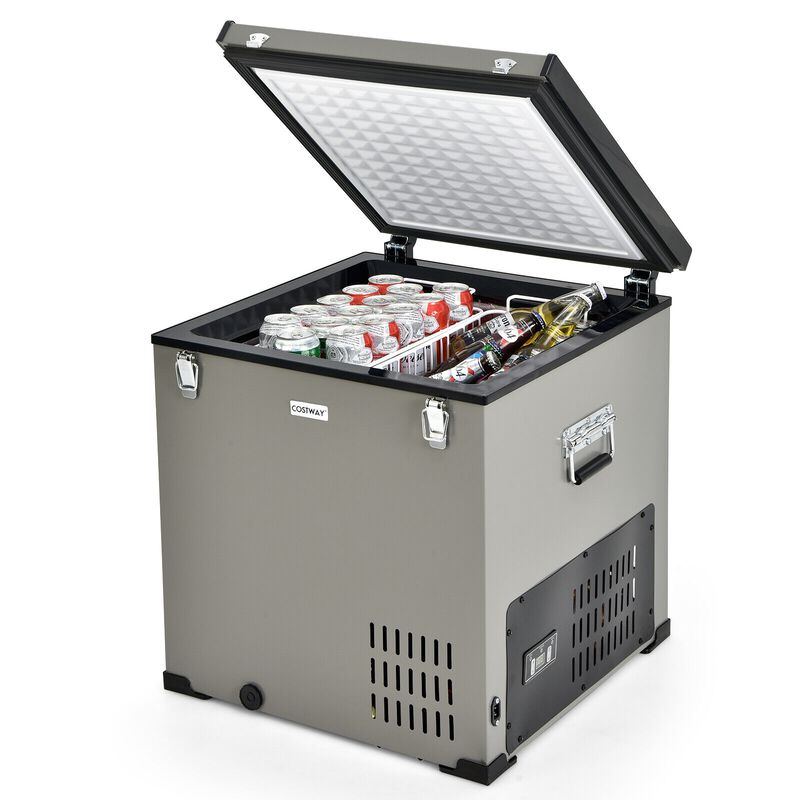 68 Quart Portable Car Refrigerator with DC and AC Adapter