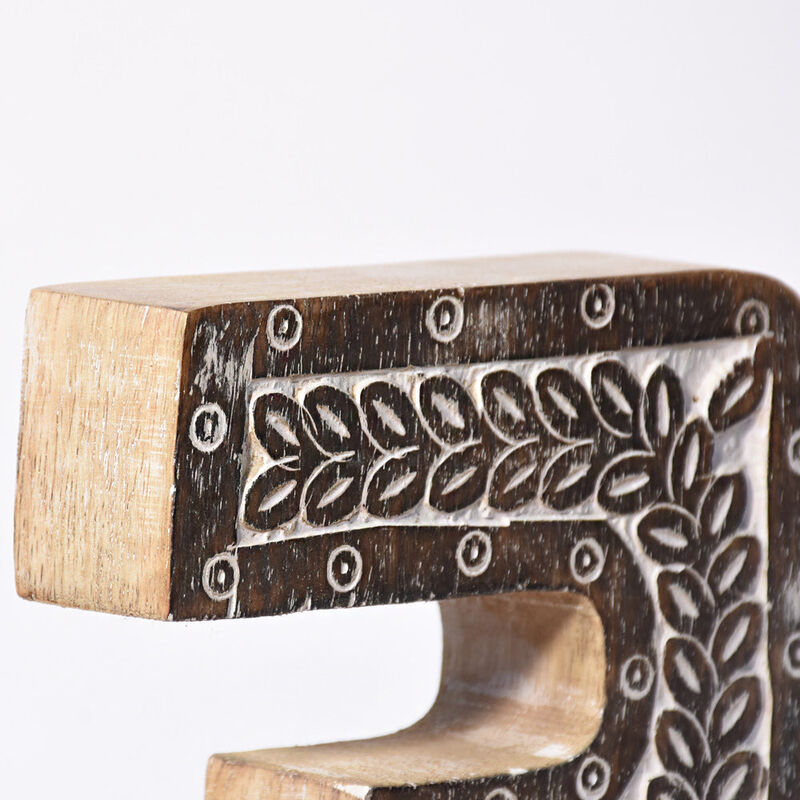 Vintage Natural Handmade Eco-Friendly "3" Numeric Number For Wall Mount & Table Top Décor
