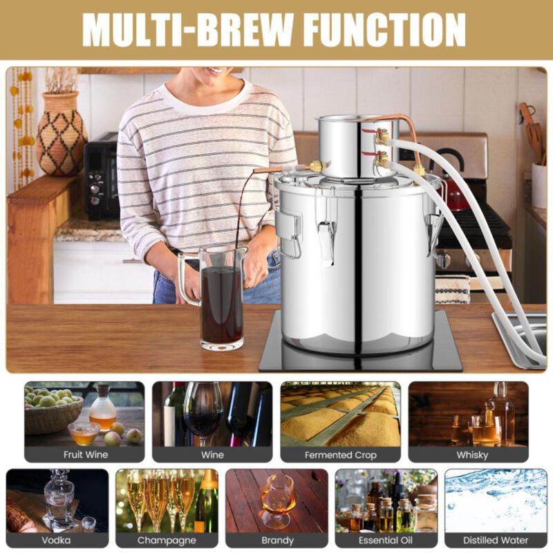 Hivvago 5 Gal 40 L Water Juicer Maker with 2 Stainless Steel Pots