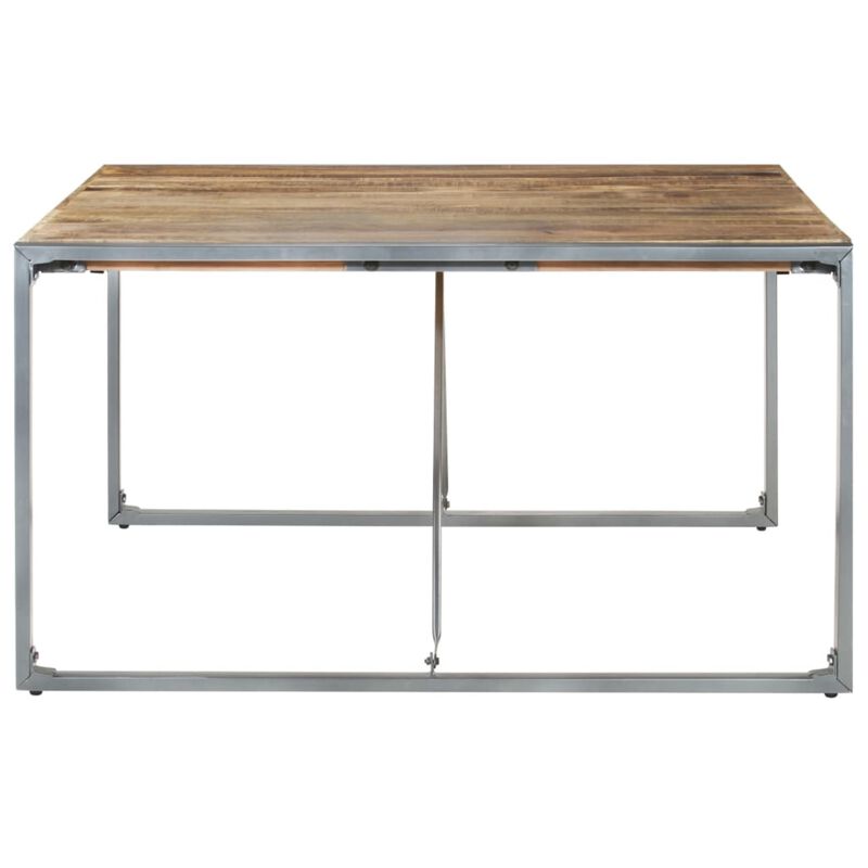 vidaXL Dining Table 55.1"x55.1"x29.5" Rough Mango Wood