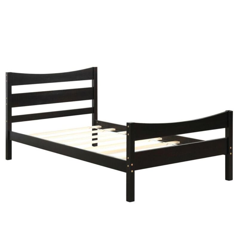 Hivvago Rustic Style Platform Bed Frame with Headboard and Footboard