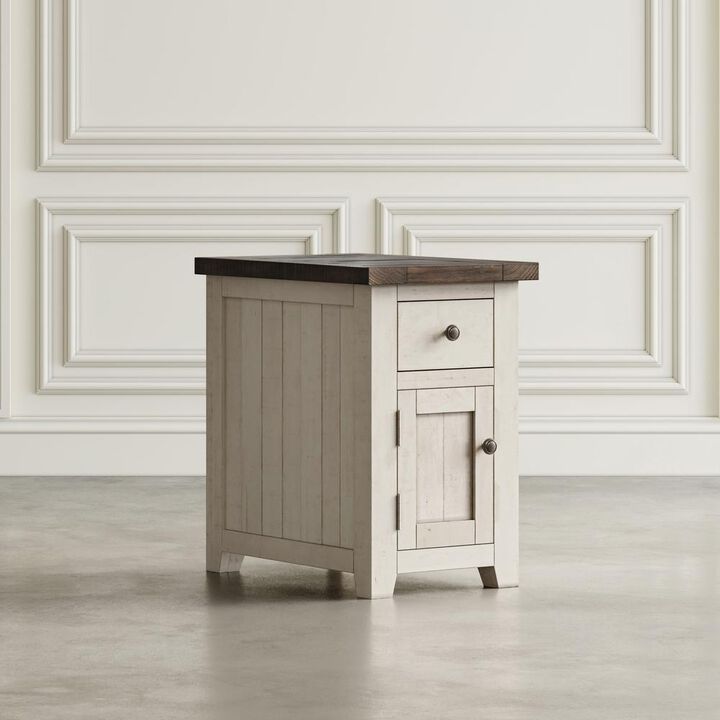 Jofran Rustic Reclaimed Pine Farmhouse Chairside Table
