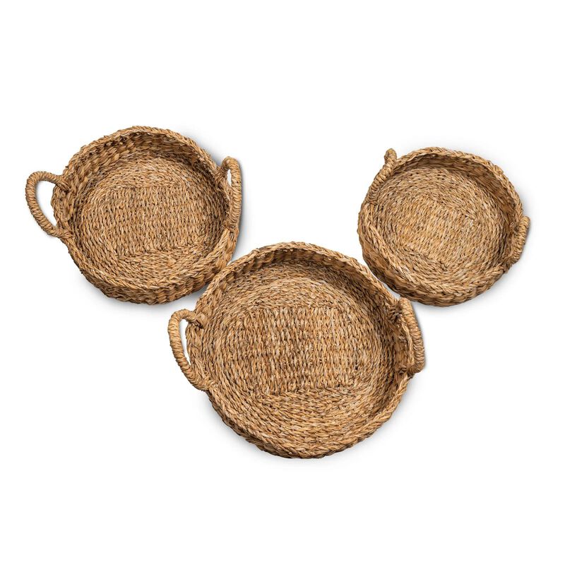 Round Seagrass Harvest Basket (Set of 3)