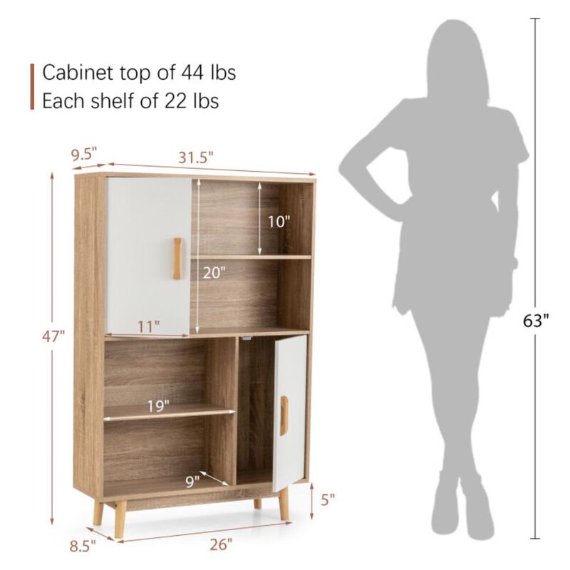 Hivvago Sideboard Storage Cabinet with Door Shelf
