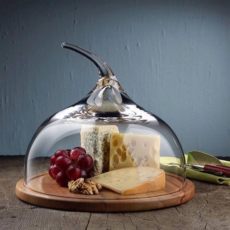 Senses™ Large Glass Dome with Wood Base