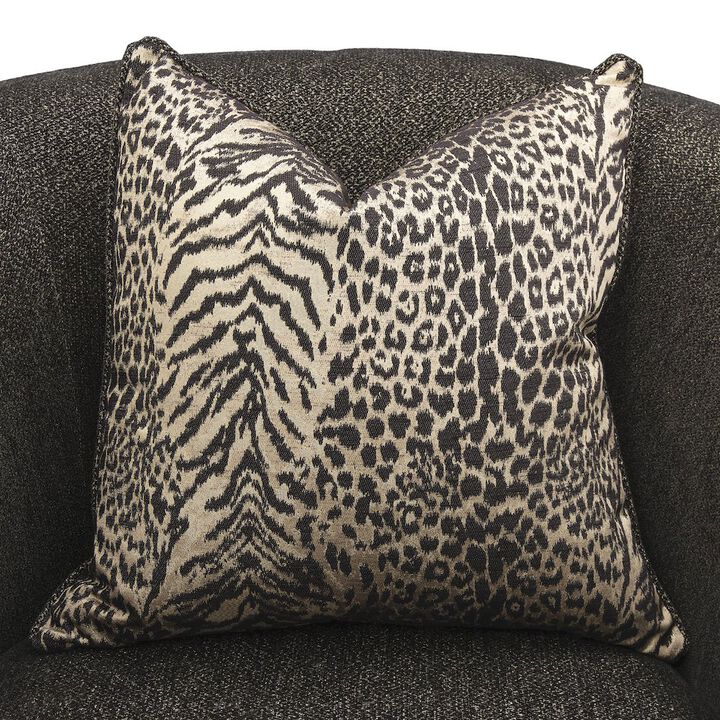 Michael Amini Lisbon Accent Chair - Onyx/Gold