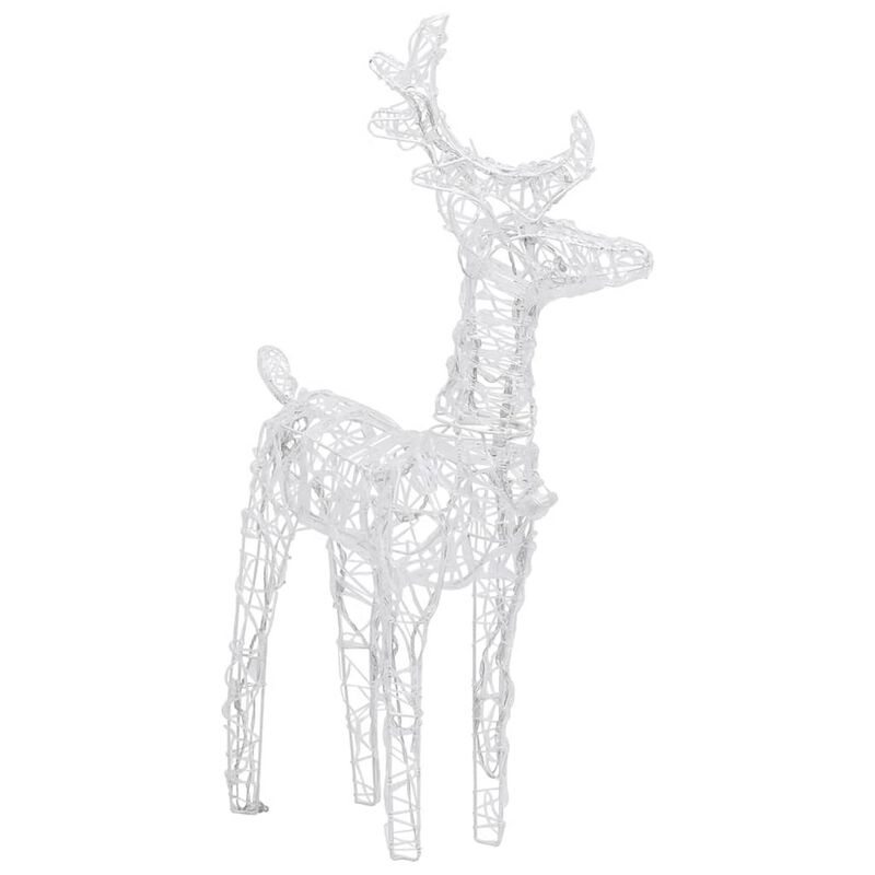 6pc Set Outdoor Christmas Reindeer with 240 Cool White LED Lights - Benzara
