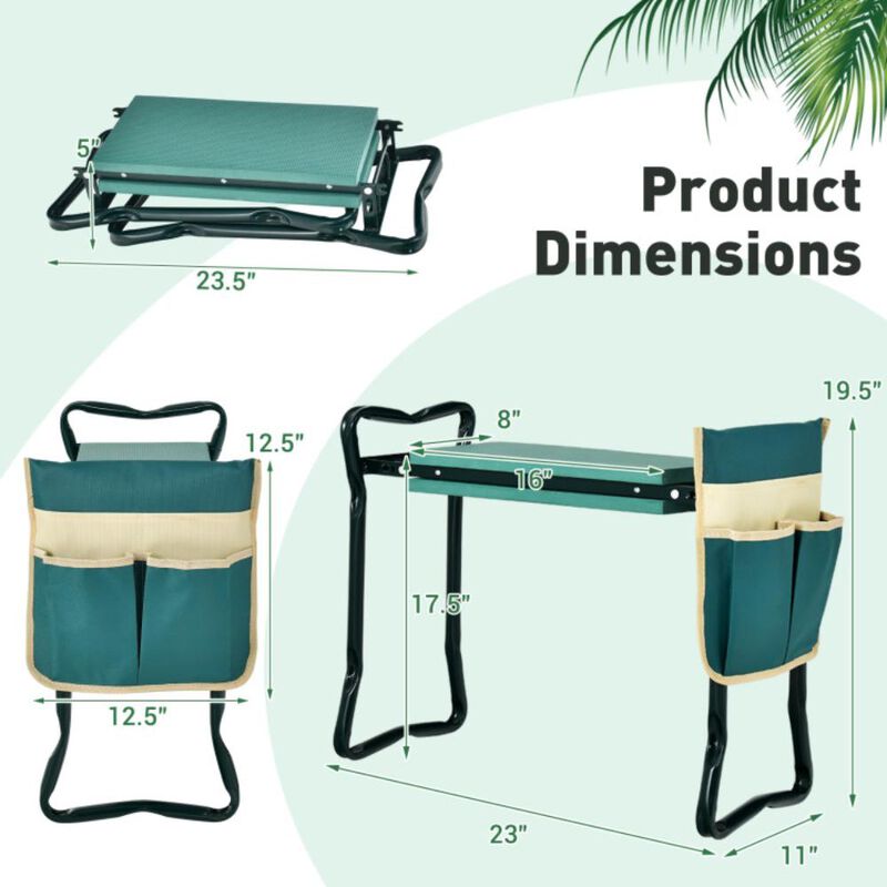 Hivvago Folding Sturdy Garden Kneeler Pad and Cushion Seat