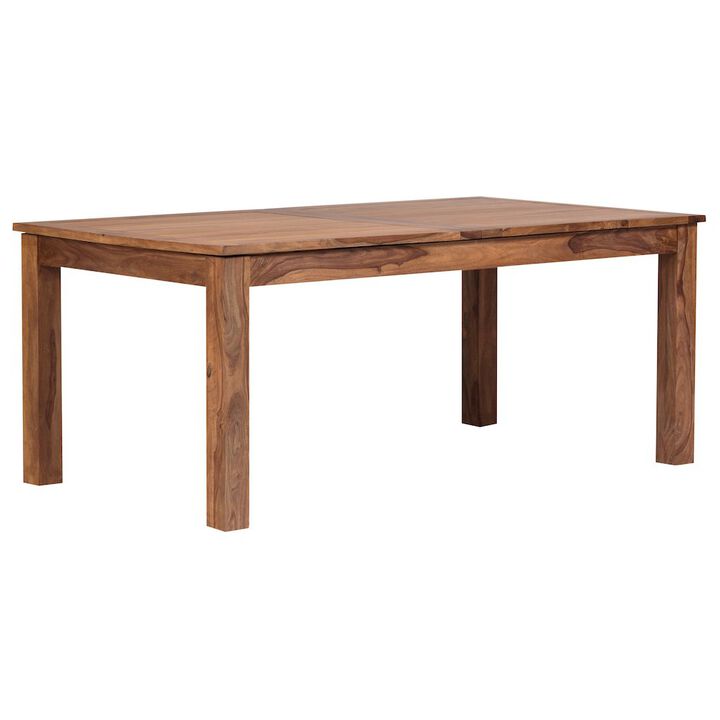 Porter Designs Urban Solid Sheesham Wood 72 - 96 Butterfly Extension Dining Table, Natural