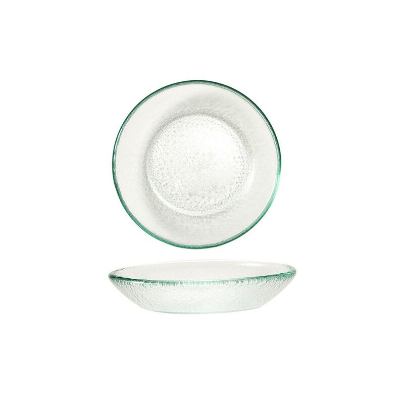 Glass Dinnerware dia.5.5" h:1.25" 8 oz. Round Clear Glass Bowl (Set of 4)