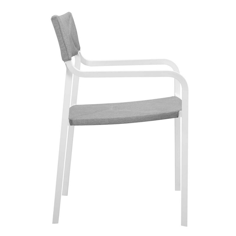 Raleigh Stackable Outdoor Patio Aluminum Dining Armchair-Benzara
