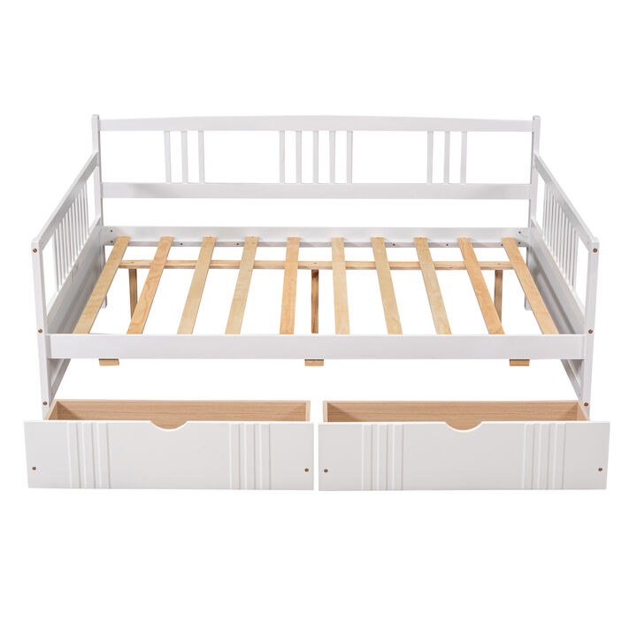 Merax Daybed Wood Bed with 2 Drawers