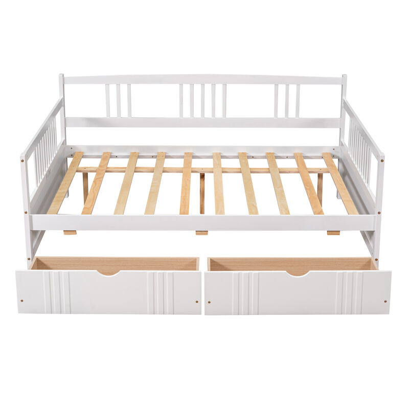 Merax Daybed Wood Bed with 2 Drawers
