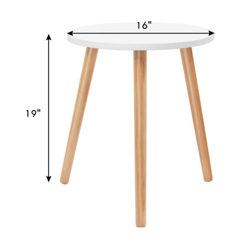 Hivvago 16 Inch Modern Round Coffee Table