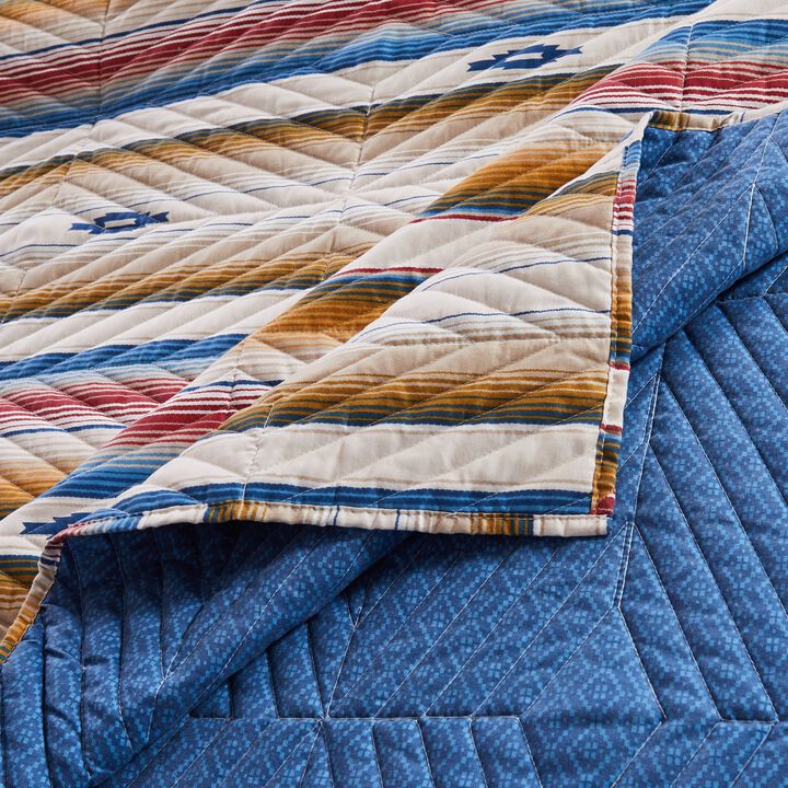 Rey 2pc XL Twin Quilt and Pillow Sham Set, Multicolor, Chevron Print