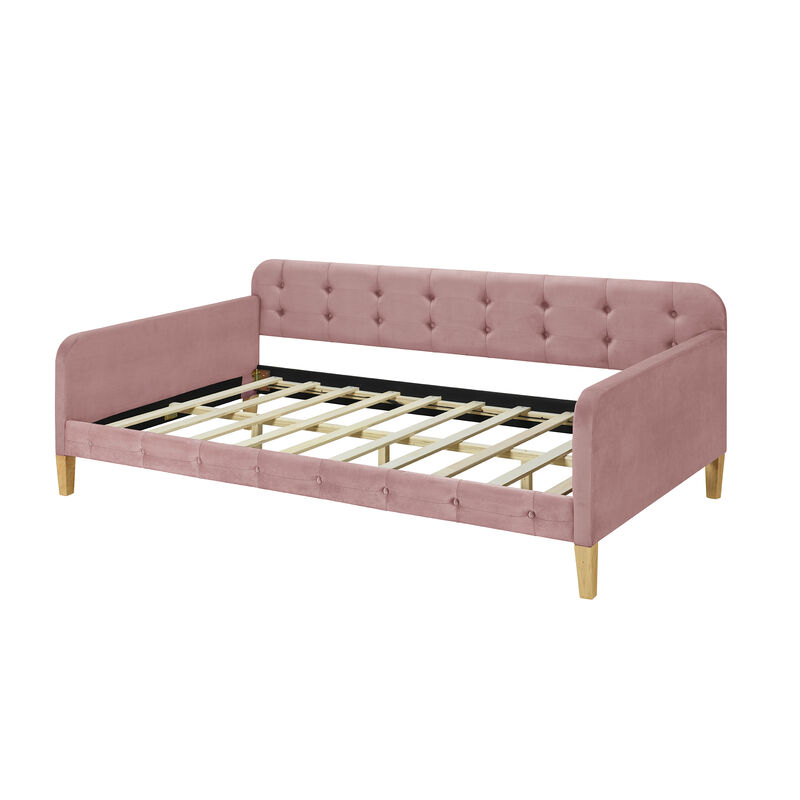 Merax Modern Upholstered Daybed with 4 Support Legs
