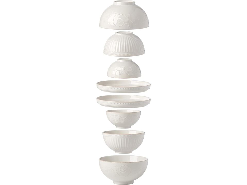 Lenox French Perle Luna Nesting Dinnerware Set of 8