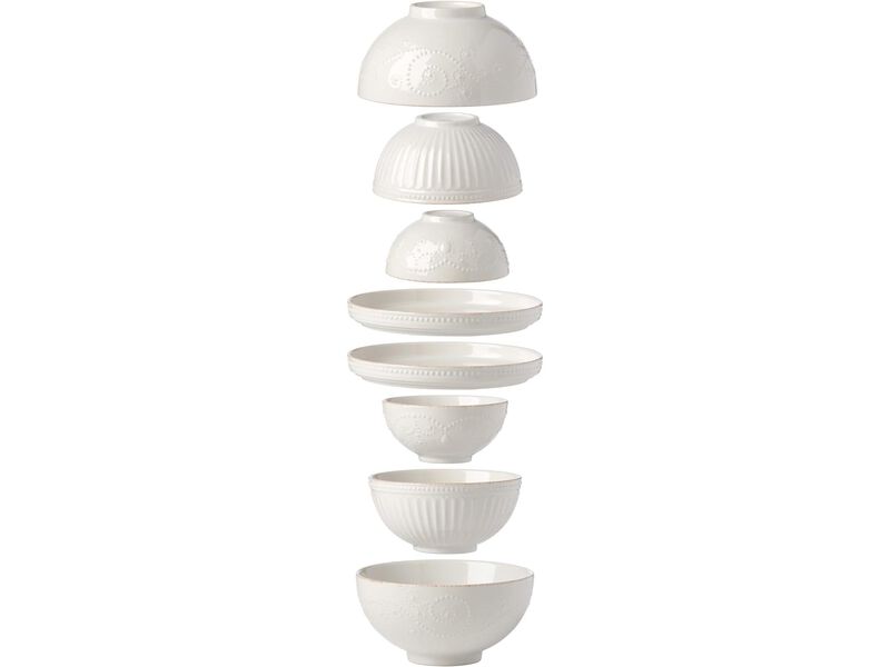Lenox French Perle Luna Nesting Dinnerware Set of 8