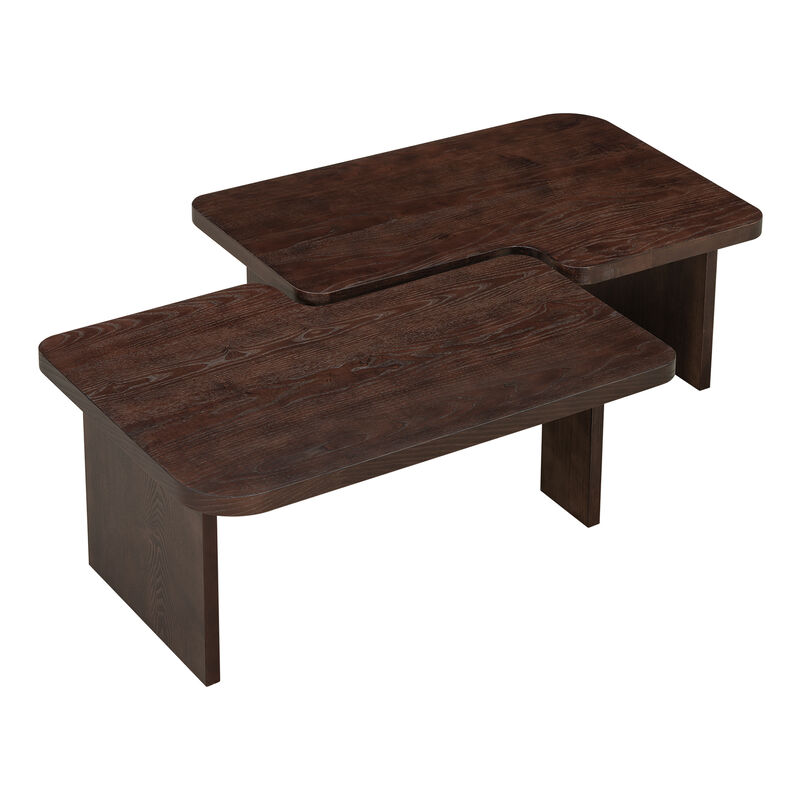 Merax Rectangle Coffee Table with Splicing Design