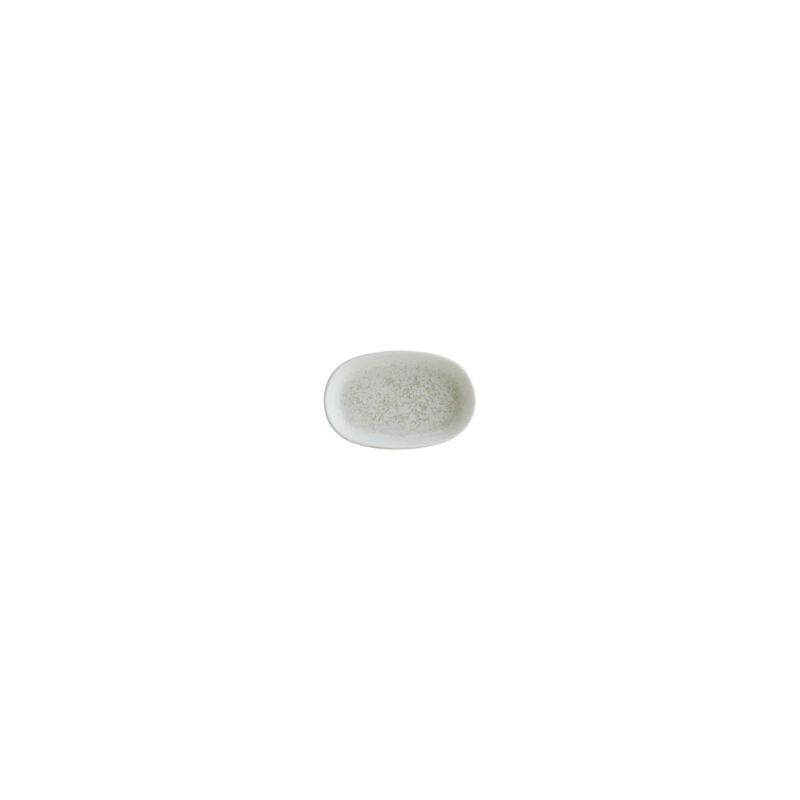 Luna 4" x 2.5" x h:0.75" Oval White Porcelain Platter (Set of 4)