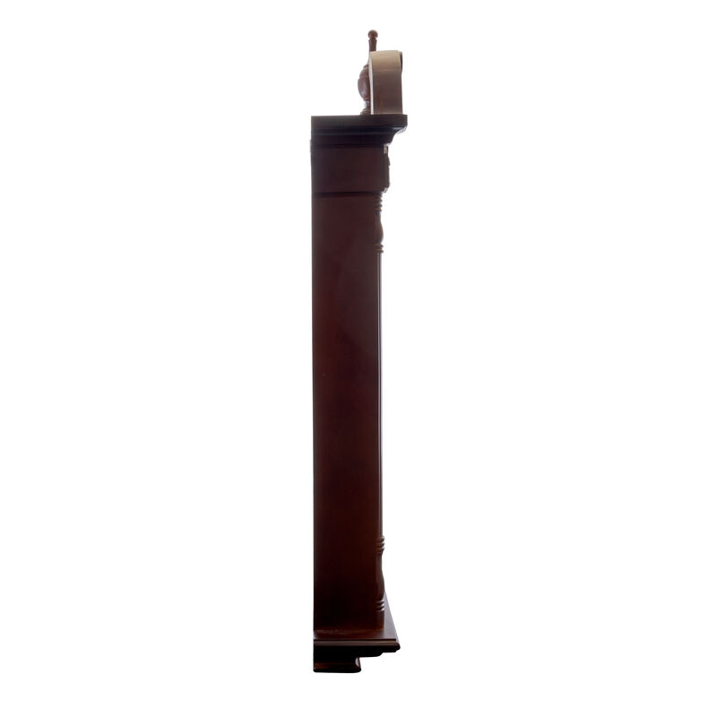Bedford Clock Collection 38 Inch Chiming Pendulum Wall Clock in Cherry Oak Finish