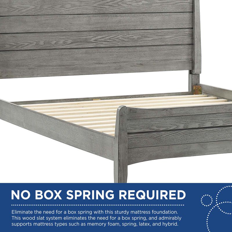 Modway - Georgia King Wood Platform Bed Gray