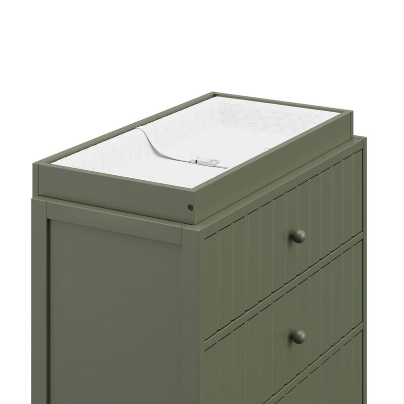 Graco Teddi 3 Drawer Chest with Changing Table Topper (Olive)