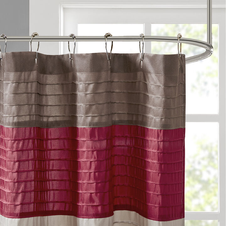 Gracie Mills Nixon Faux Silky Lightweight Shower Curtain