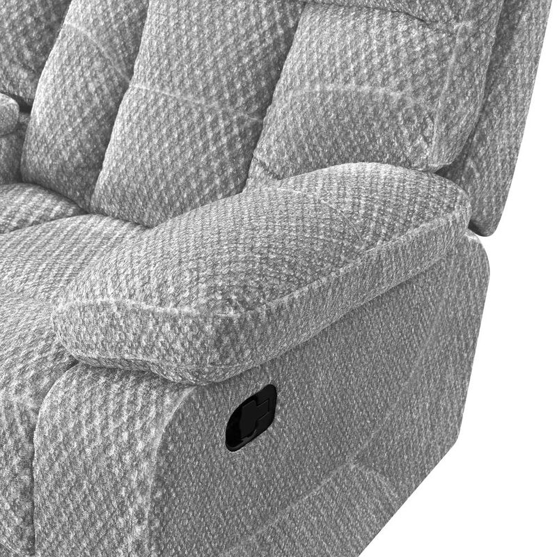 New Classic Furniture Bravo Console Loveseat W/ Dual Recliners-Stone