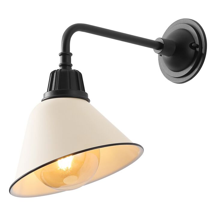 Croydon Farmhouse Industrial Indoor/Outdoor Iron LED Gooseneck Arm Outdoor Sconce