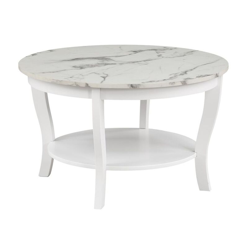 American Heritage Round Coffee Table with Shelf
