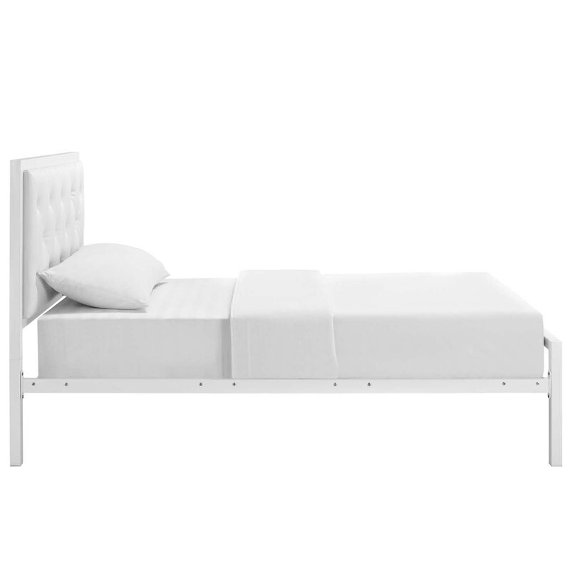 Modway - Mia Twin Vinyl Bed White White